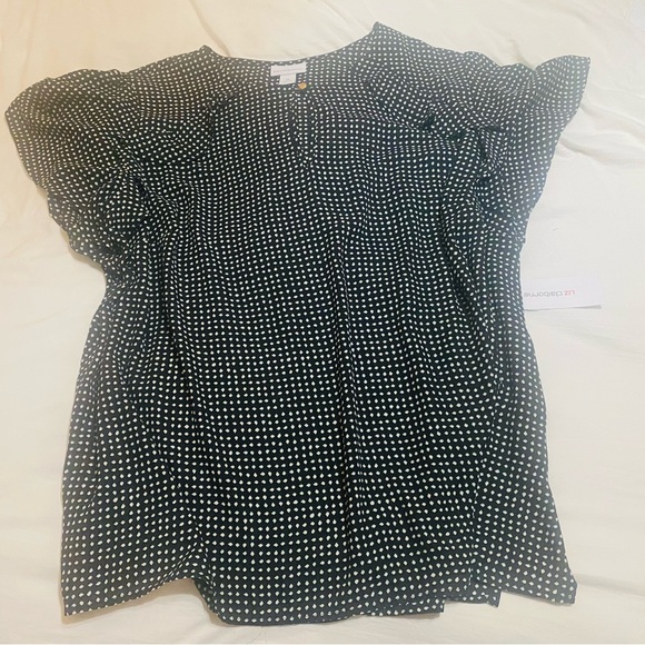 Ladies Blouse-black Dots-Liz Claiborne-short Sleeves
NWT - Picture 5 of 12